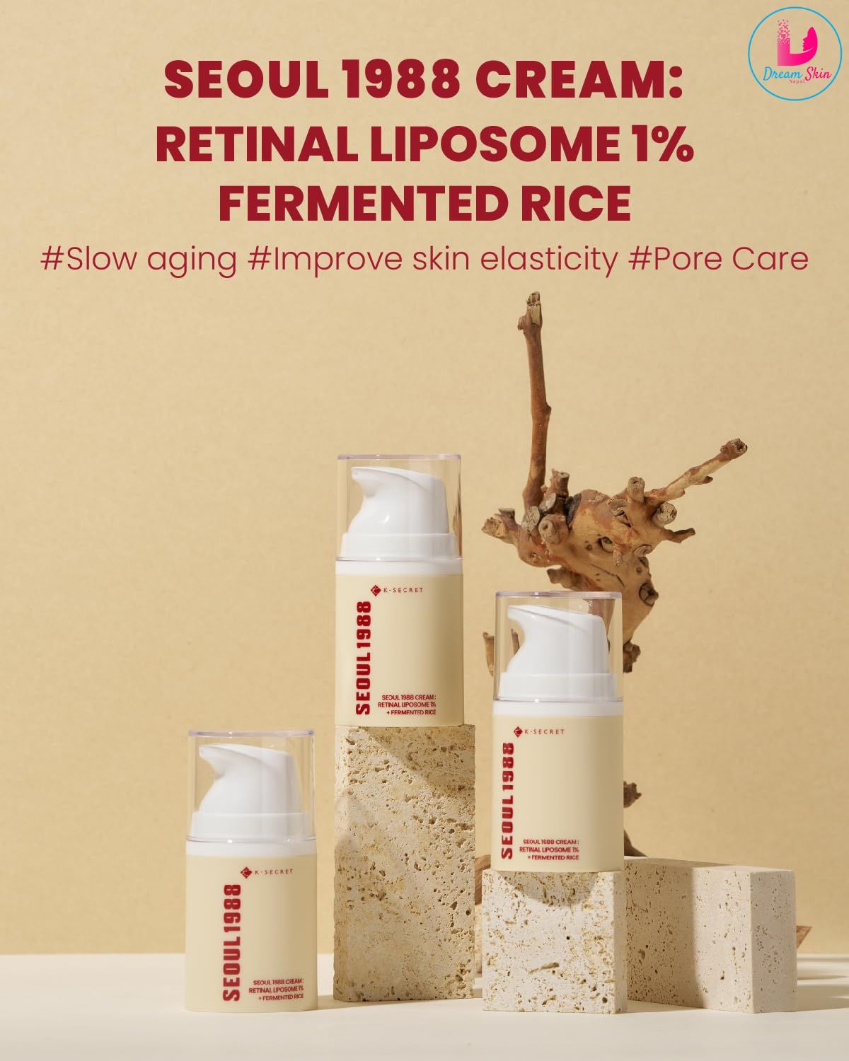SEOUL 1988 Cream Retinal Liposome 1% + Fermented Rice [50ml] 